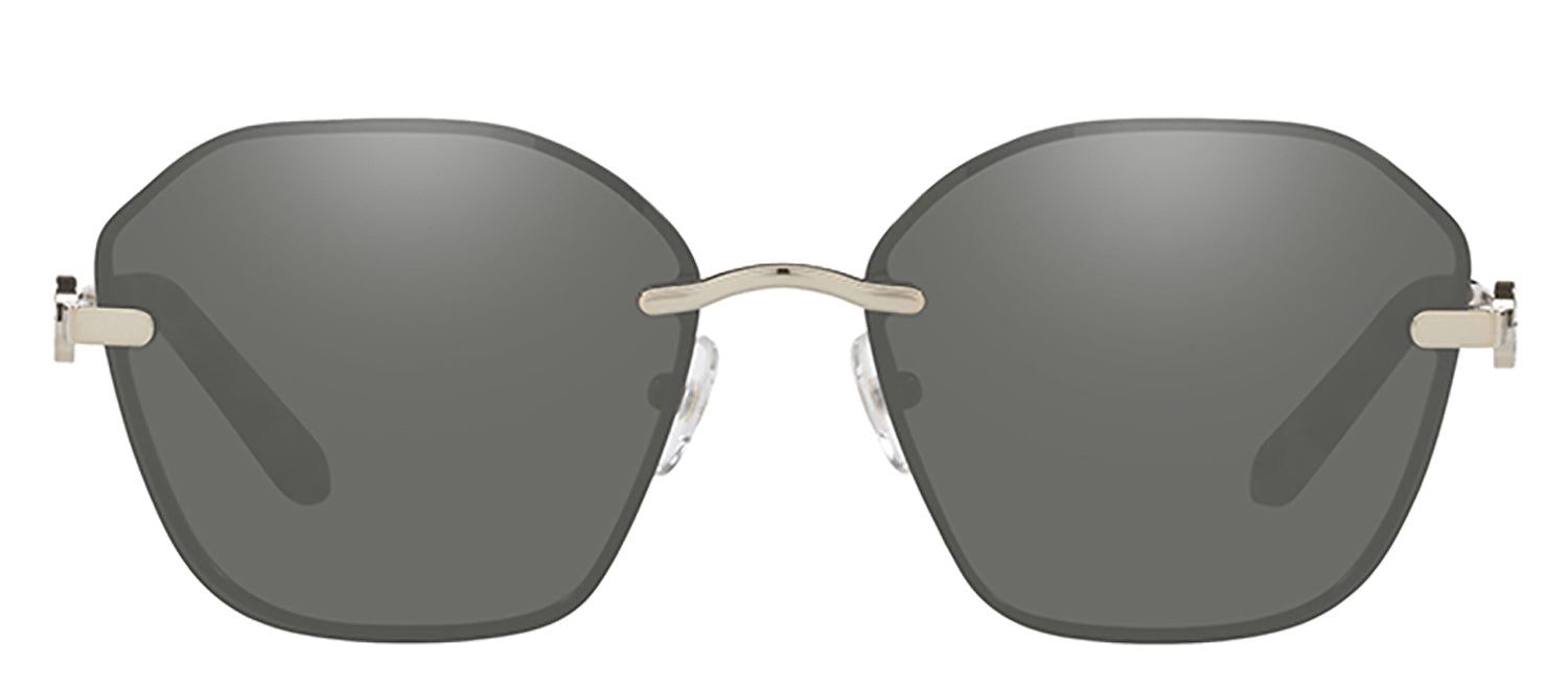 Tory Burch TY 6081 32986V Irregular Metal Gold Sunglasses with Dark Grey Solid Color Lens sold by Gaffos