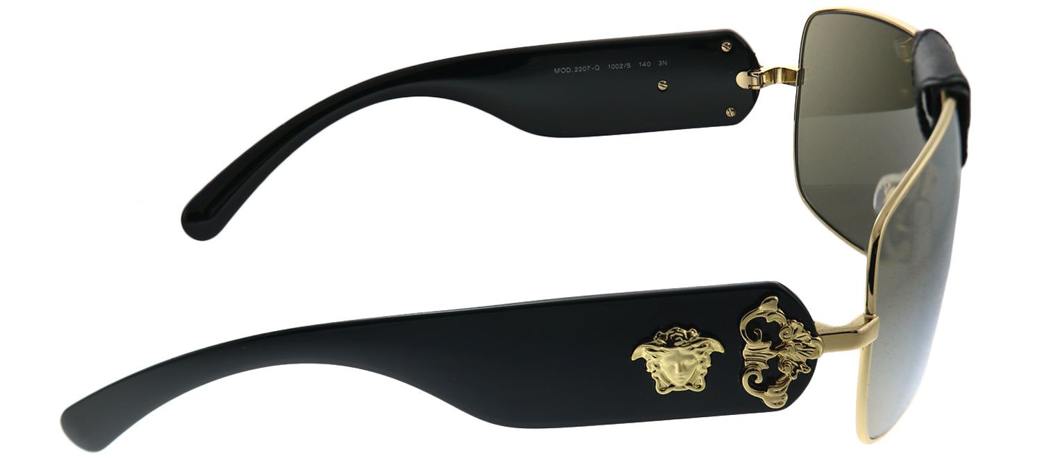 Versace VE 2207Q 1002/5 Square Metal Gold Sunglasses with Gold Mirror Lens sold by Gaffos product image thumbnail 3