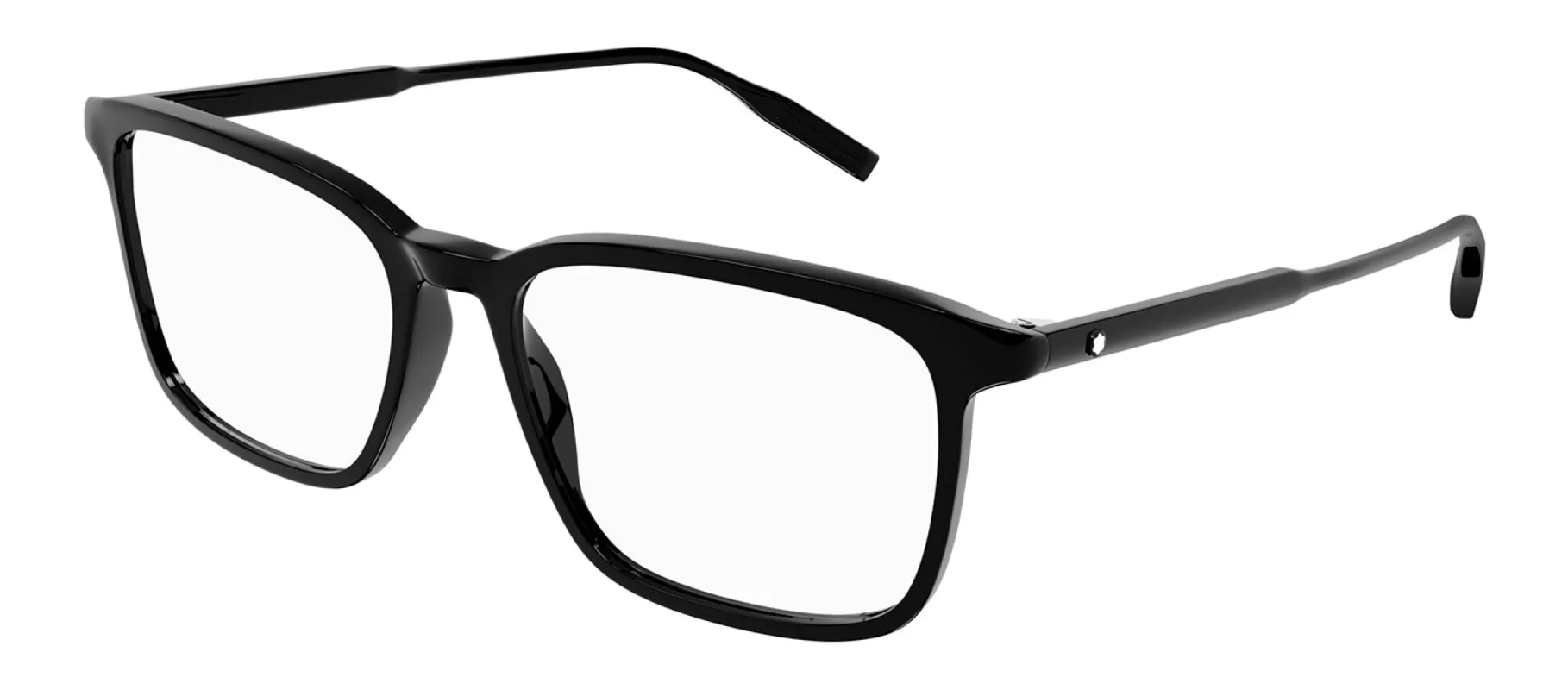 Montblanc MB 0197O 001 Square Plastic Black Eyeglasses with Logo Stamped Demo Lenses Lens sold by Gaffos
