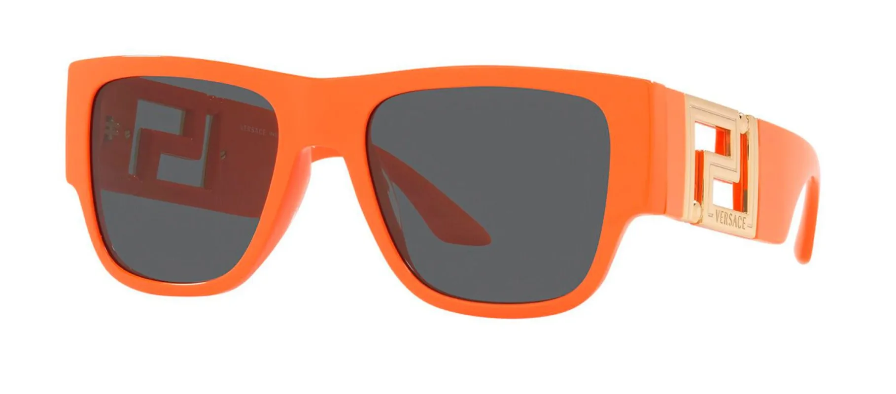 Versace VE 4403 534887 Rectangle Plastic Orange Sunglasses with Dark Grey Lens sold by Gaffos