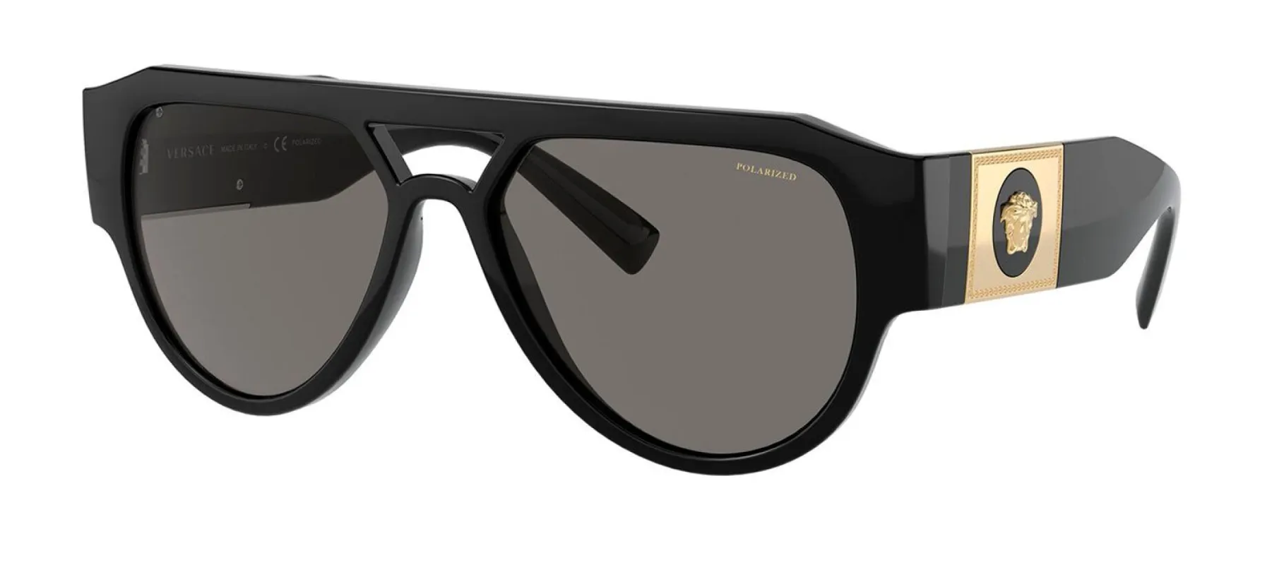 Versace VE 4401 GB1/81 Pilot Plastic Black Sunglasses with Grey Lens sold by Gaffos