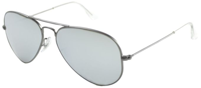 Ray-Ban RB 3025 029/30 Aviator Metal Ruthenium/ Gunmetal Sunglasses with Silver Mirror Lens sold by Gaffos
