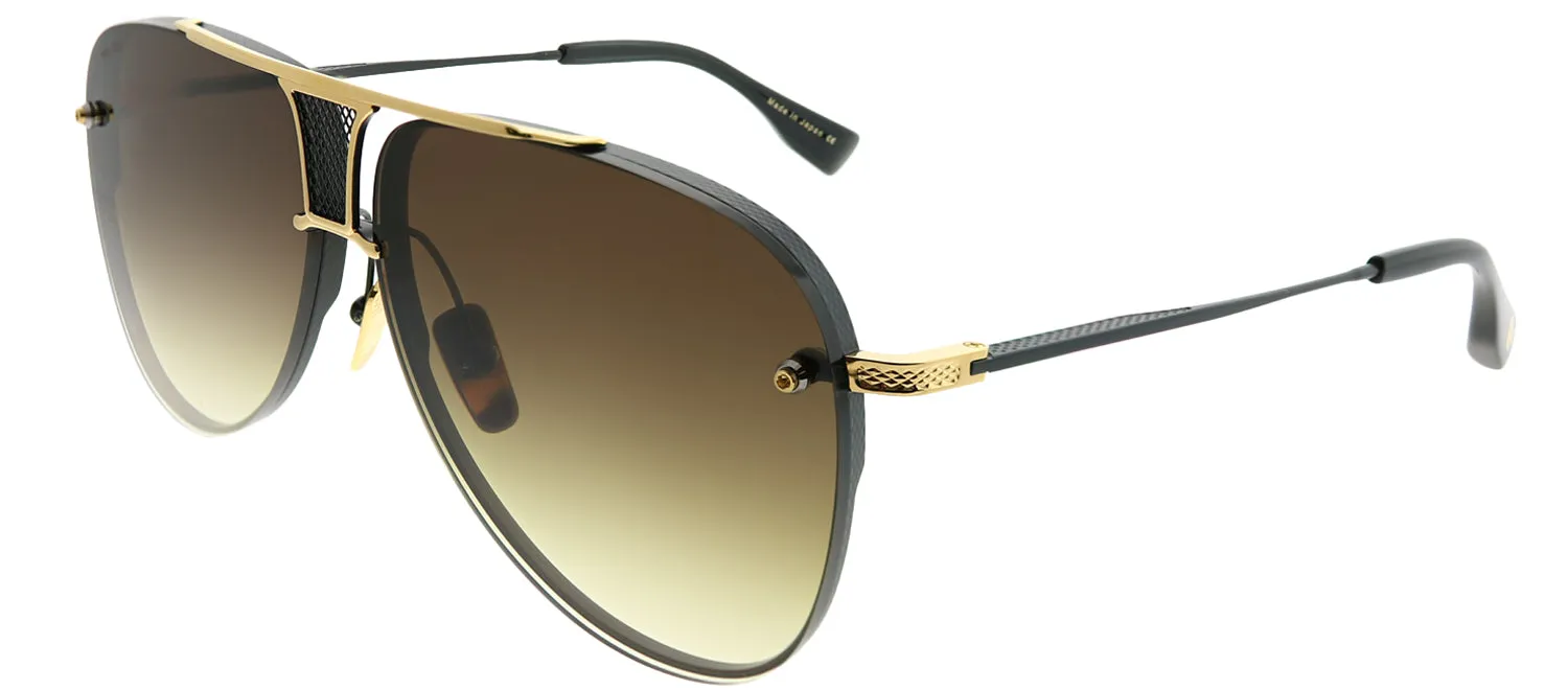 Dita Decade-Two DT DRX-2082-B-BLK-GLD Aviator Metal Black Sunglasses with Dark Brown Gradient AR Lens sold by Gaffos product image thumbnail 2