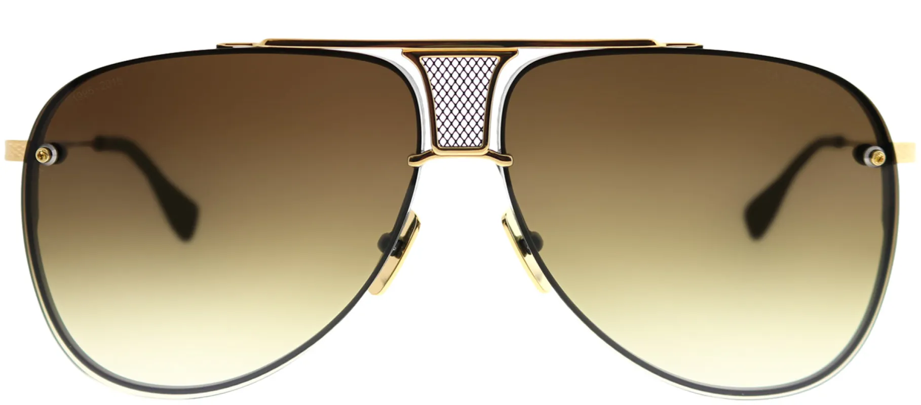Dita Decade-Two DT DRX-2082-B-BLK-GLD Aviator Metal Black Sunglasses with Dark Brown Gradient AR Lens sold by Gaffos