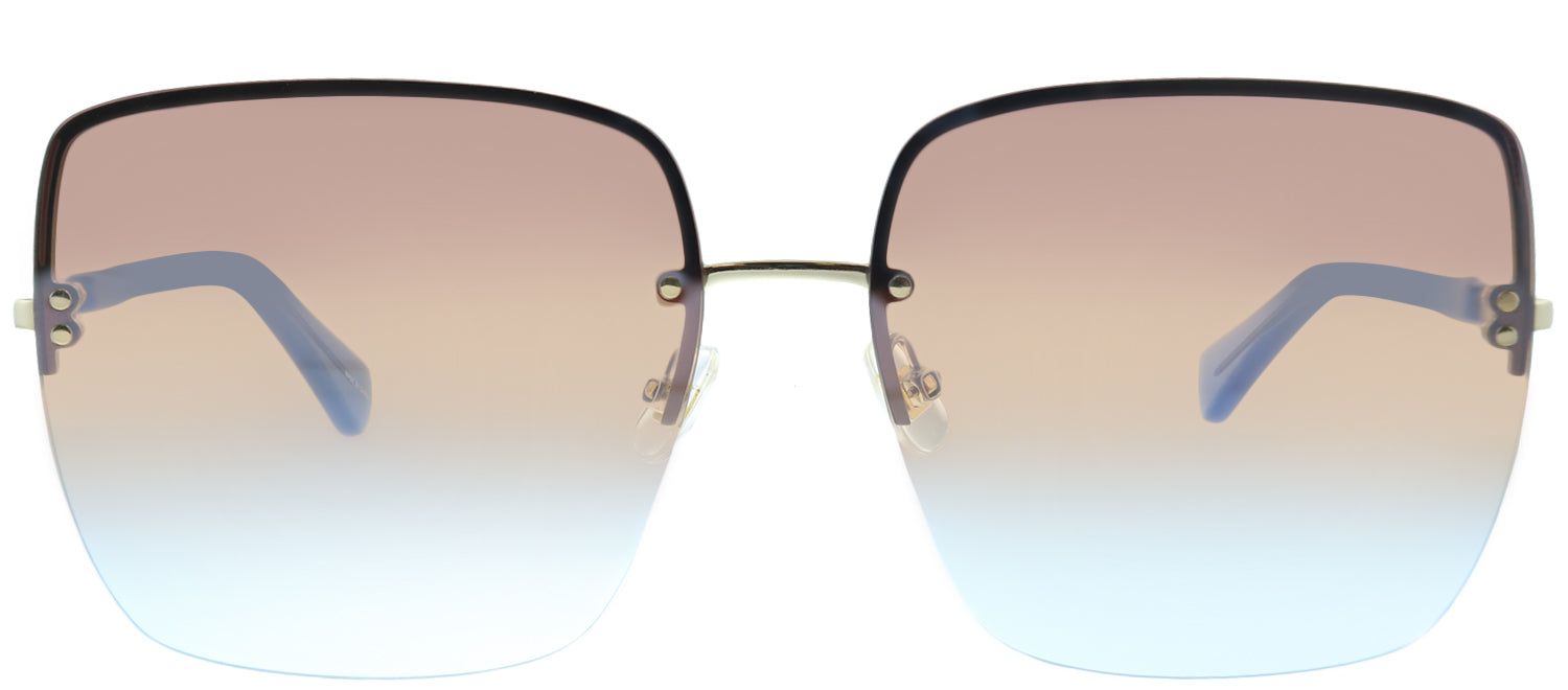 Kate Spade KS Janay PJP EL Square Metal Gold Sunglasses with Brown Pink Gradient Lens sold by Gaffos