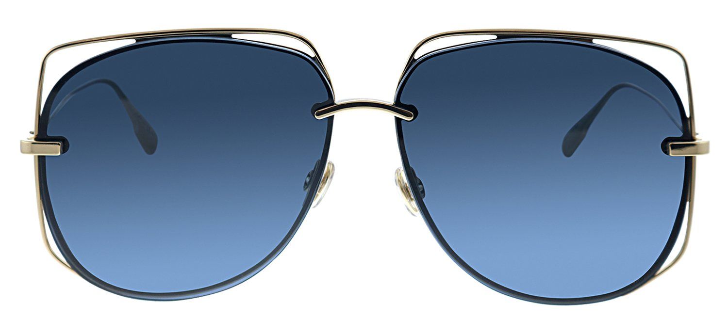 Dior CD Stellaire6 J5G Pilot Metal Gold Sunglasses with Blue Mirror Lens sold by Gaffos