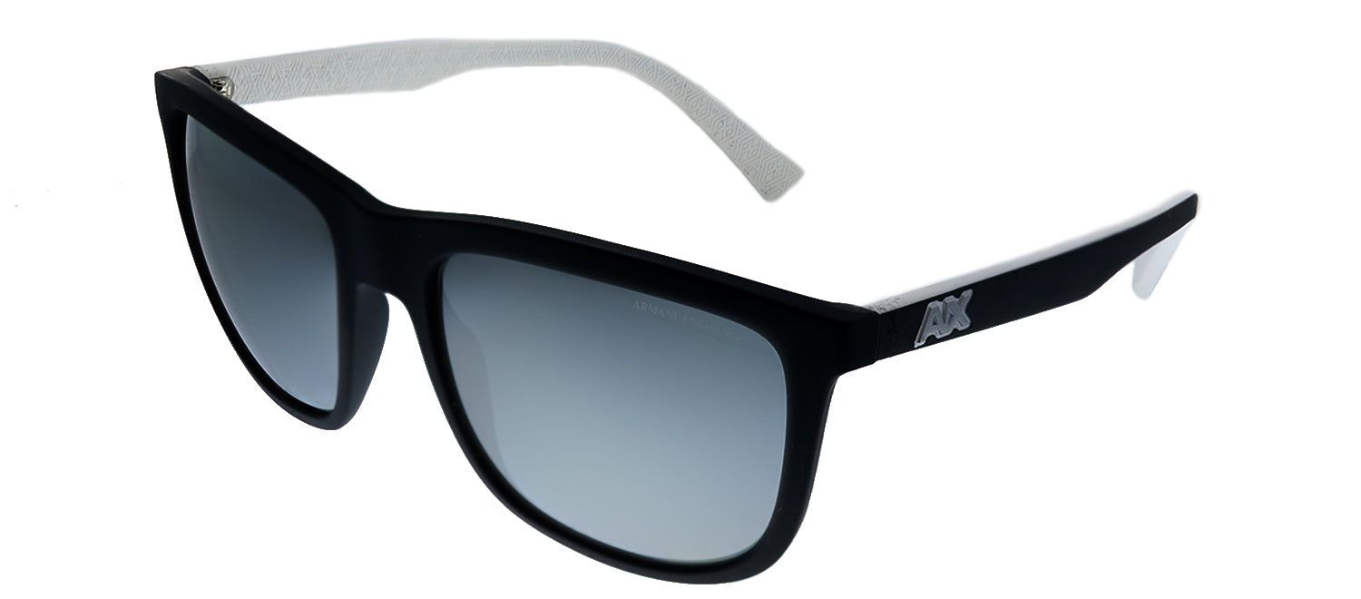 Armani Exchange AX 4093S 8078Z3 Square Plastic Black Sunglasses with Silver Mirror Lens sold by Gaffos product image thumbnail 2