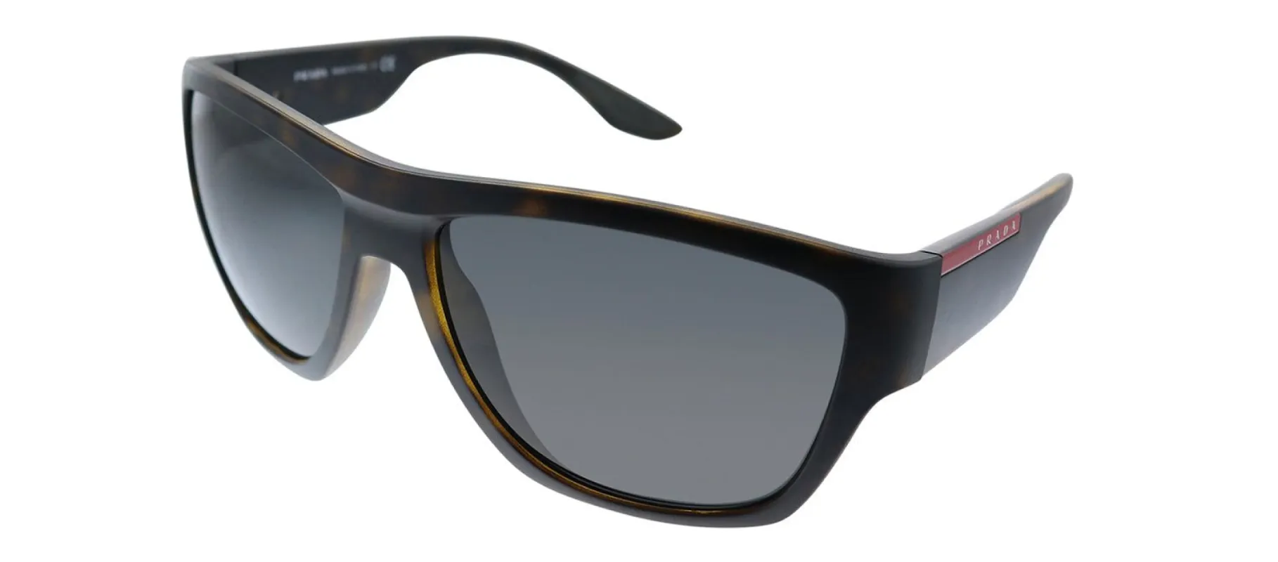 Prada Linea Rossa PS 08VS 56406F Rectangle Plastic Havana Sunglasses with Grey Lens sold by Gaffos