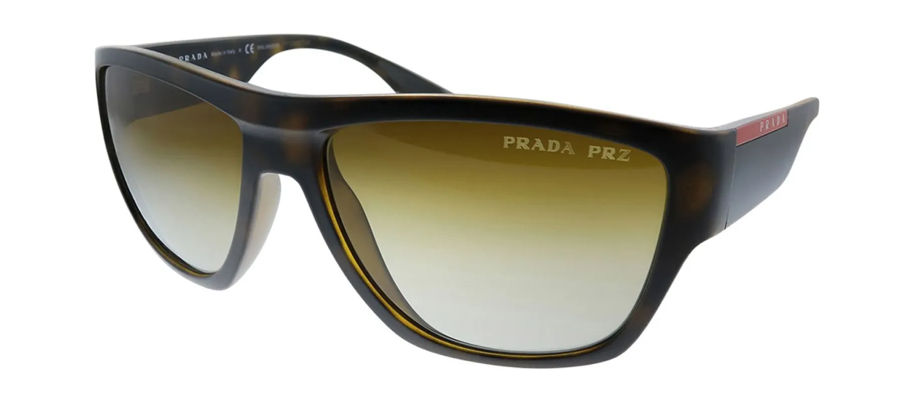 Prada Linea Rossa PS 08VS 56403G Rectangle Plastic Havana Sunglasses with Brown Gradient Lens sold by Gaffos