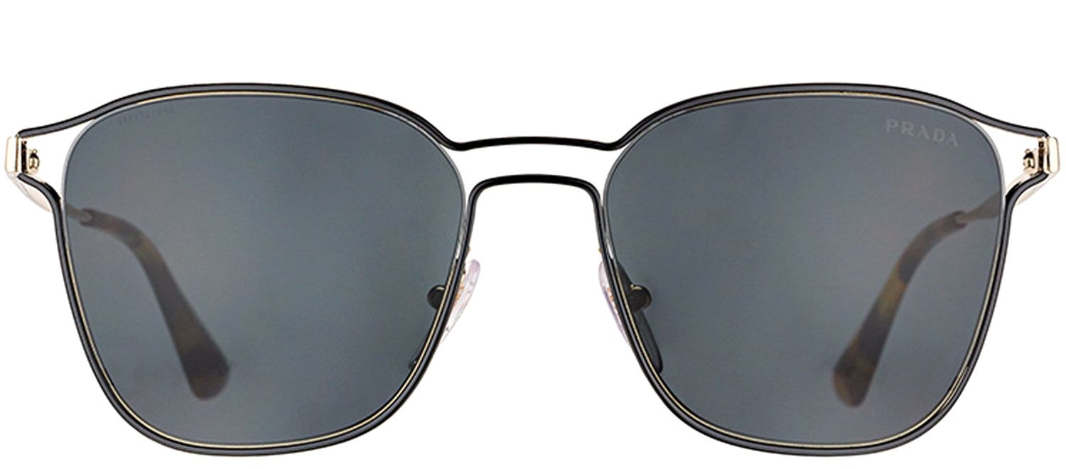 Prada PR 54TS 1AB5S0 Square Metal Black Sunglasses with Grey Lens sold by Gaffos