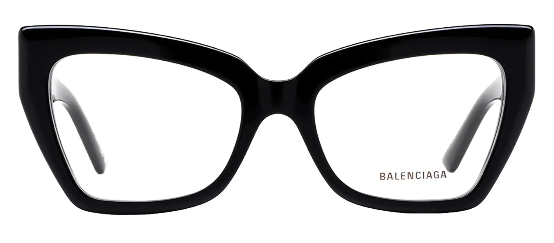 Balenciaga EVERYDAY BB 0275O 001 Cat-Eye Plastic Black Eyeglasses with Logo Stamped Demo Lenses sold by Gaffos