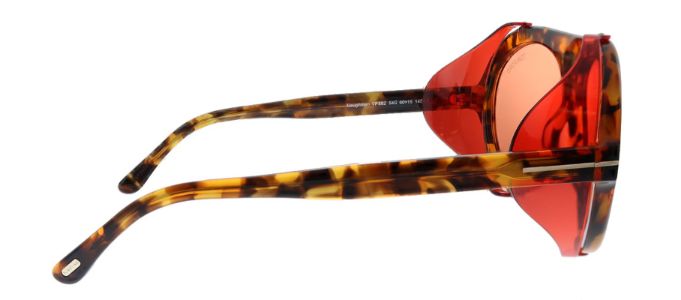 Tom Ford Neughman TF 882 54S Aviator Plastic Havana Sunglasses with Orange Lens sold by Gaffos