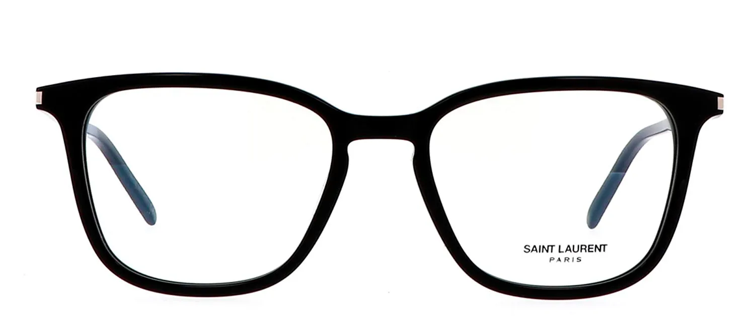 Saint Laurent SL 479O 1 Square Plastic Black Eyeglasses with Logo Stamped Demo Lenses sold by Gaffos