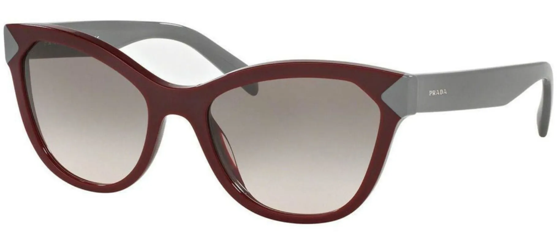 Prada PR 21SS USH4K Square Plastic Red Sunglasses with Grey Gradient Lens sold by Gaffos