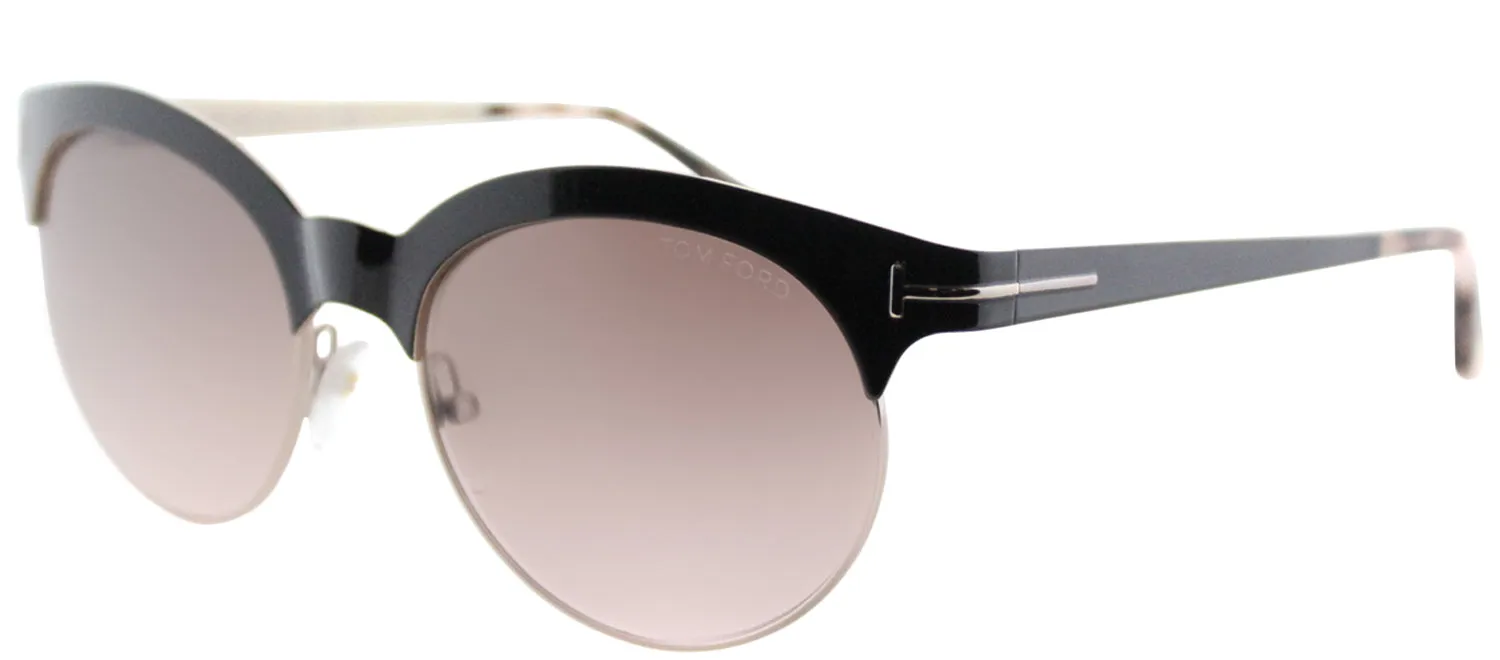 Tom Ford Angela TF 438 01F Round Metal Black Sunglasses with Brown Graident Lens sold by Gaffos product image thumbnail 2