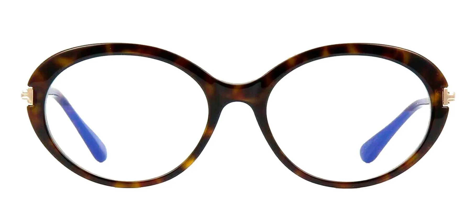 Tom Ford FT 5675-F-B 052 Oval Plastic Havana Eyeglasses with Logo Stamped Demo Lenses Lens sold by Gaffos