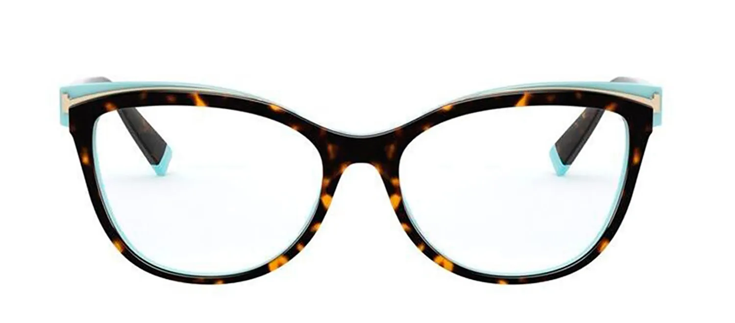 Tiffany & Co. TF 2192 8134 Cat-Eye Plastic Havana Eyeglasses with Logo Stamped Demo Lenses sold by Gaffos