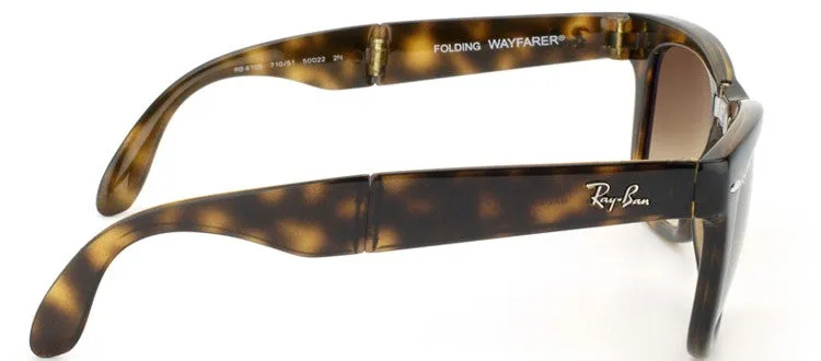 Ray-Ban Folding Wayfarer RB 4105 710/51 Wayfarer Plastic Tortoise/ Havana Sunglasses with Crystal Brown Gradient Lens sold by Gaffos product image thumbnail 3