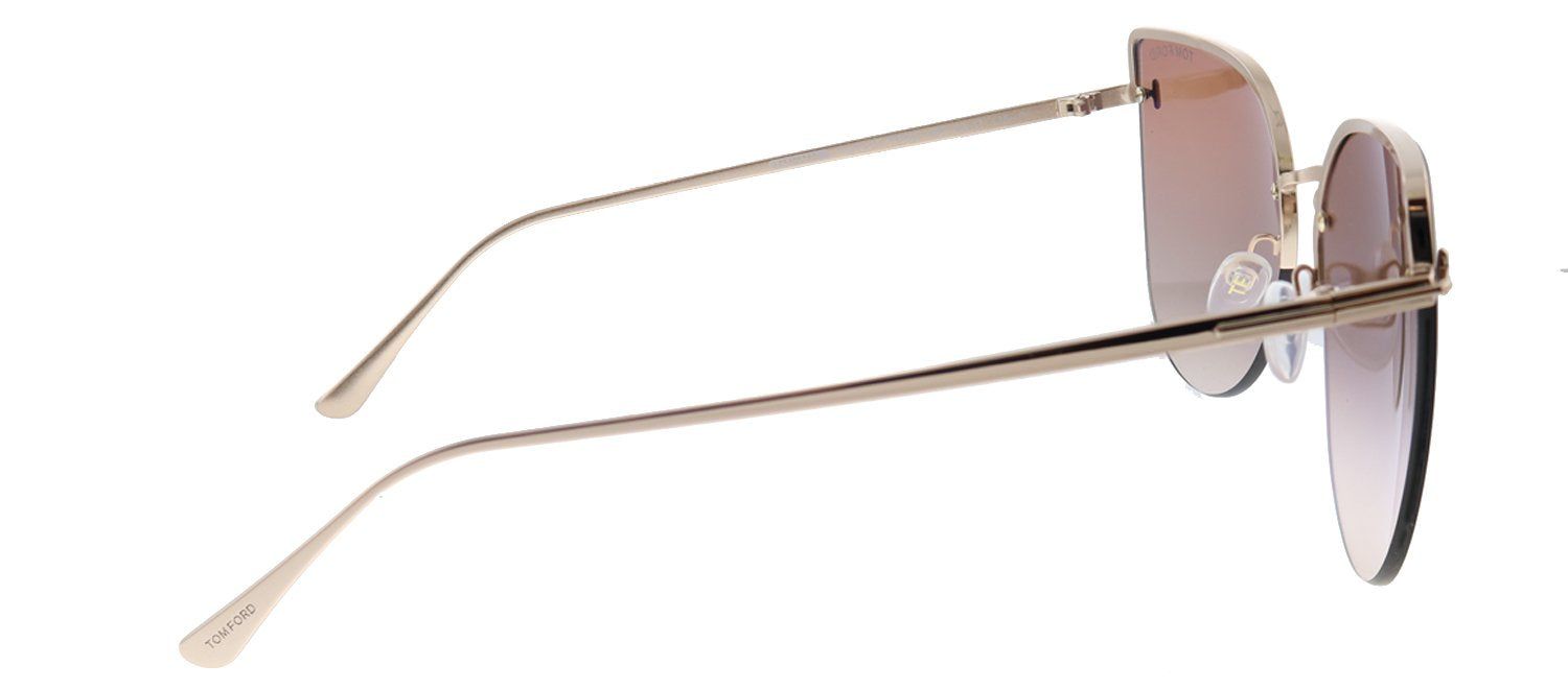 Tom Ford Ingrid-02 TF 652 28F Cat-Eye Metal Shiny Rose Gold Sunglasses with Brown Gradient Lens sold by Gaffos product image thumbnail 3