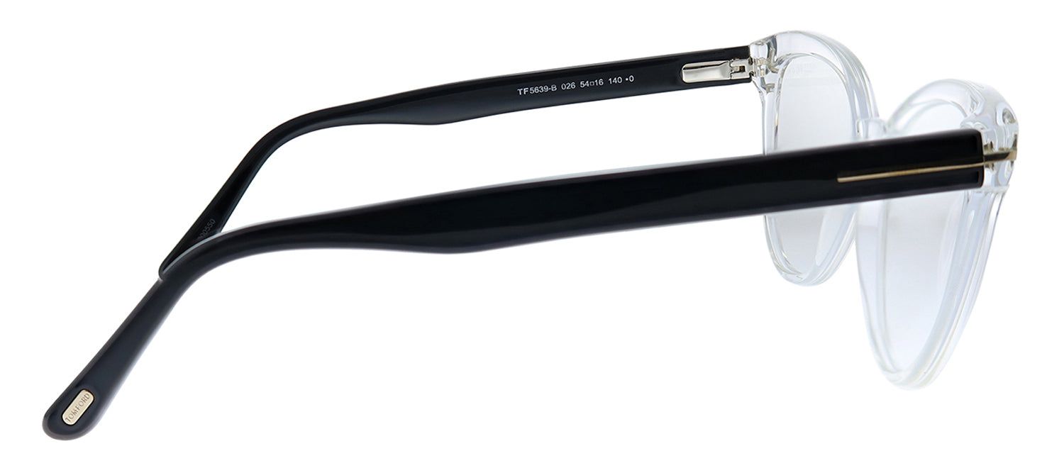Tom Ford FT 5639-B 026 Clear Cat-Eye Plastic Eyeglasses with Demo Lens sold by Gaffos product image thumbnail 3