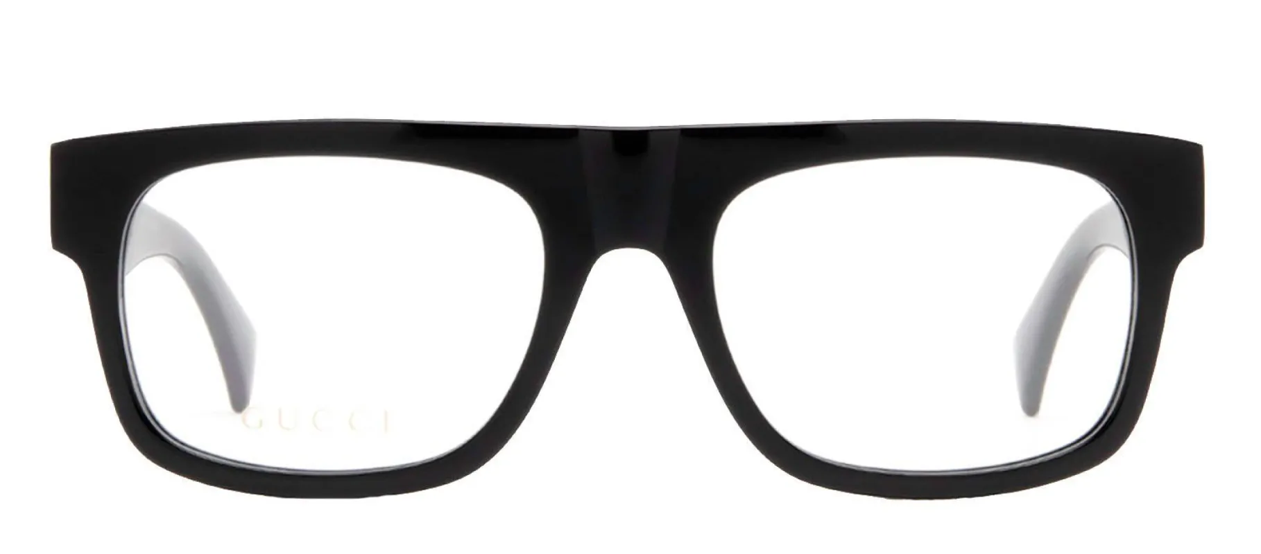 Gucci GG 1137O 002 Square Acetate Black Eyeglasses with Logo Stamped Demo Lenses Lens sold by Gaffos