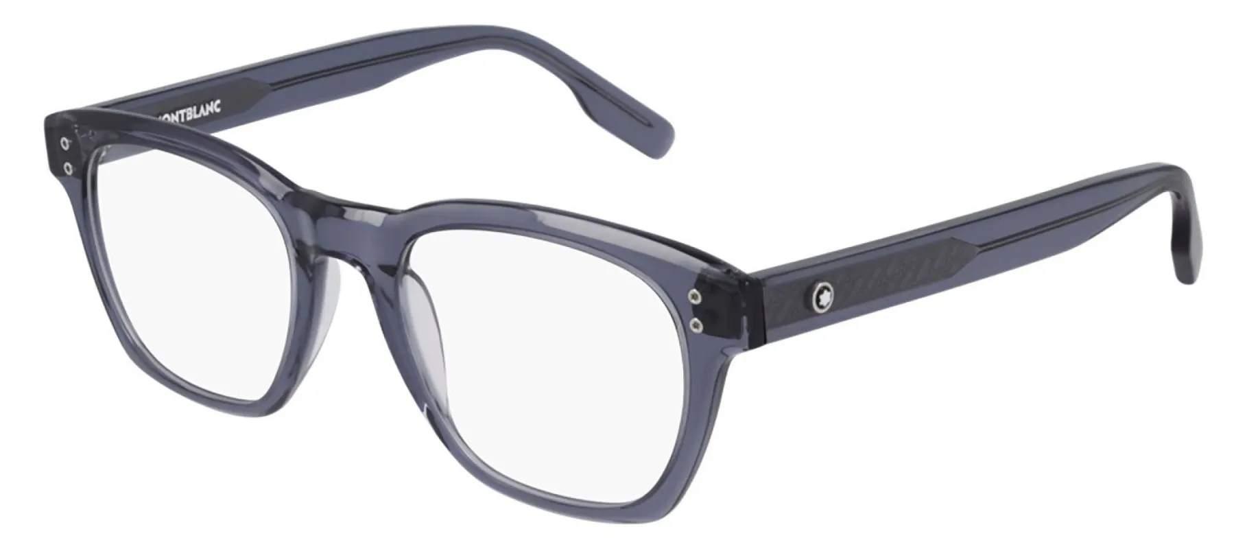 Montblanc MB 0122O 004 Square Acetate Blue Eyeglasses with Demo Lens sold by Gaffos