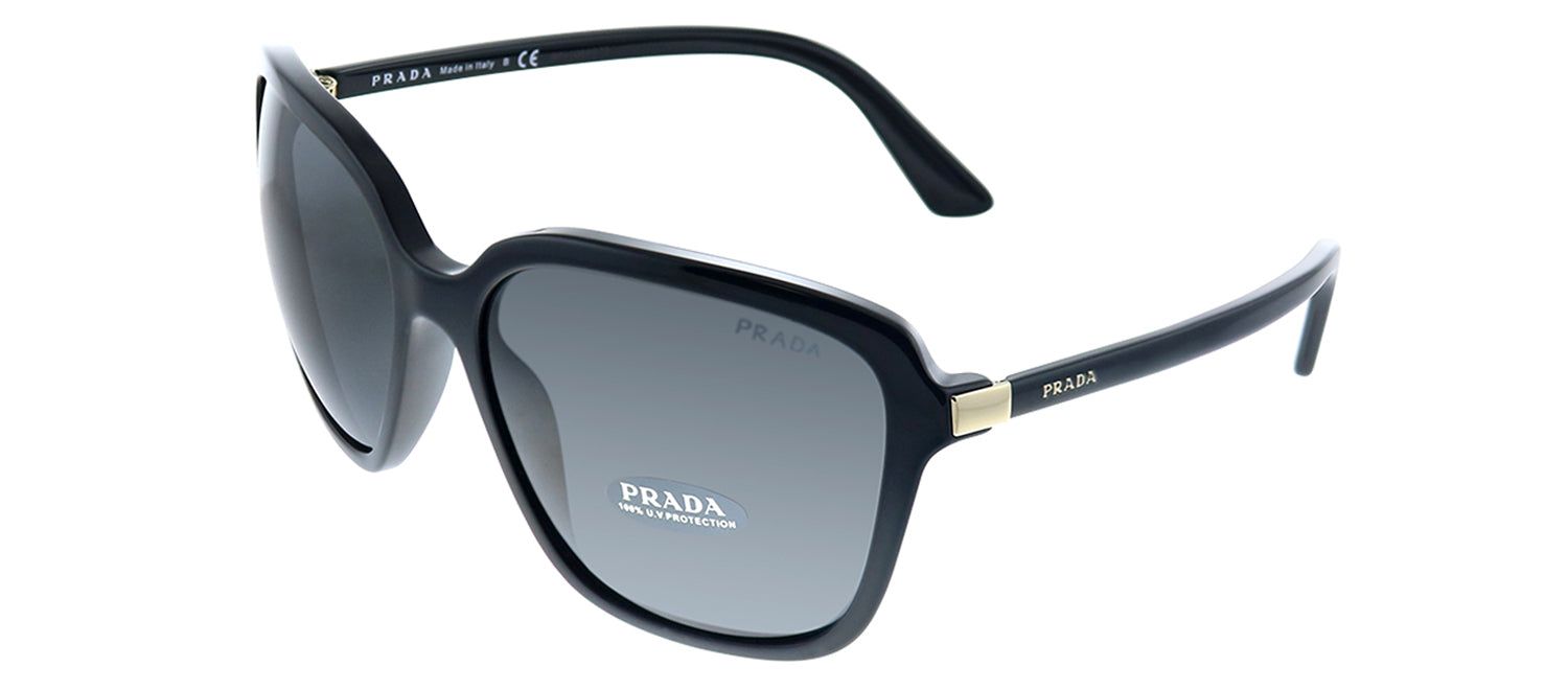 Prada PR 10VS 1AB5S0 Square Plastic Black Sunglasses with Gey Lens sold by Gaffos product image thumbnail 2