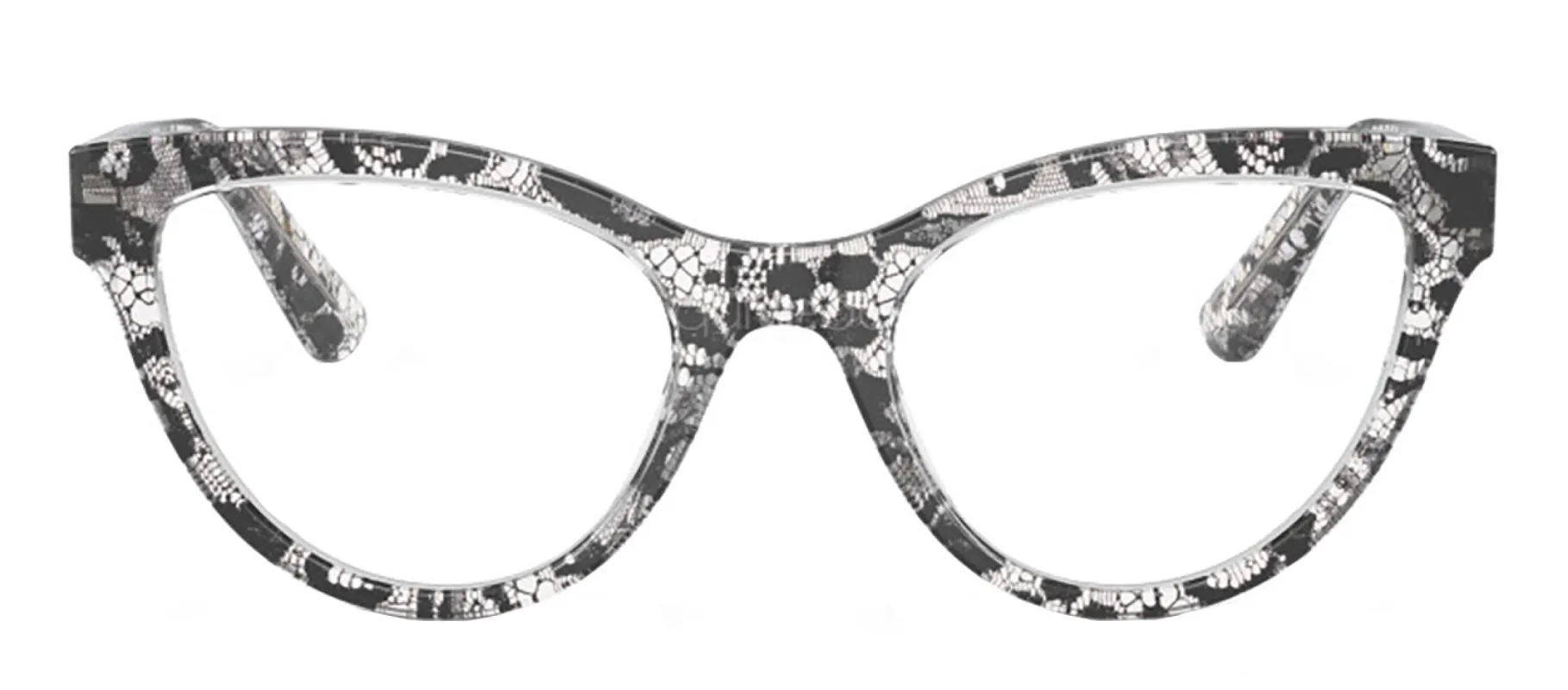 Dolce & Gabbana DG 3372 3287 Butterfly Plastic Black Eyeglasses with Logo Stamped Demo Lenses sold by Gaffos