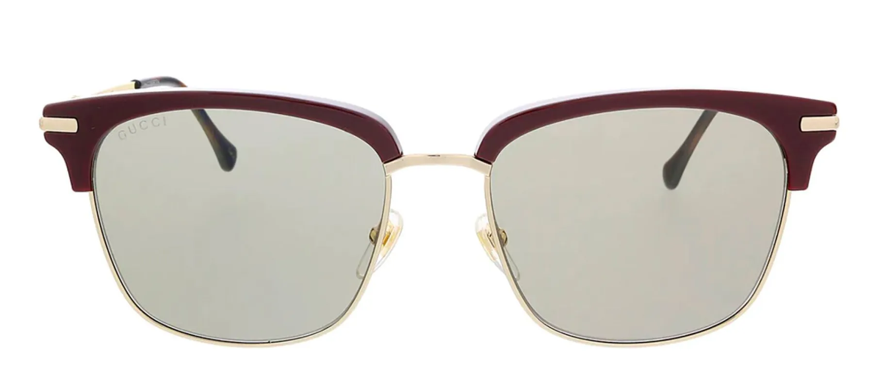 Gucci GG 0918S Rectangle Acetate Burgundy Sunglasses with Green Lens sold by Gaffos