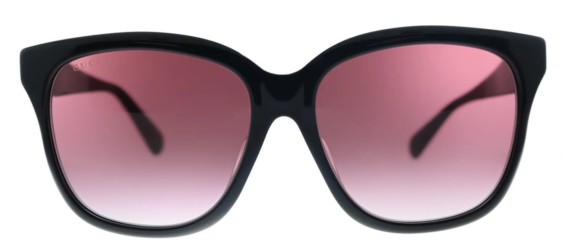 Gucci GG 0800SA 002 Square Acetate Black Sunglasses with Red Gradient Lens sold by Gaffos