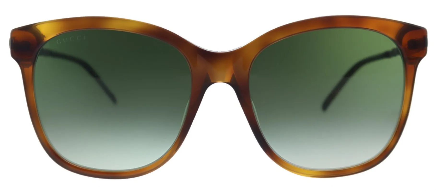 Gucci GG 0654S 002 Square Acetate Havana Sunglasses with Green Gradient Lens sold by Gaffos
