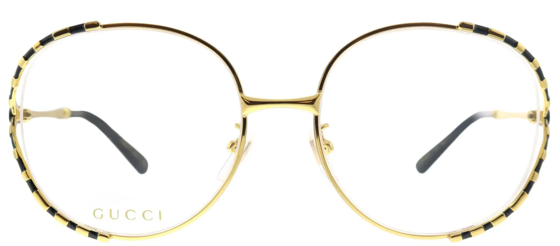Gucci GG 0596OA 001 Round Metal Gold Eyeglasses with Demo Lens sold by Gaffos