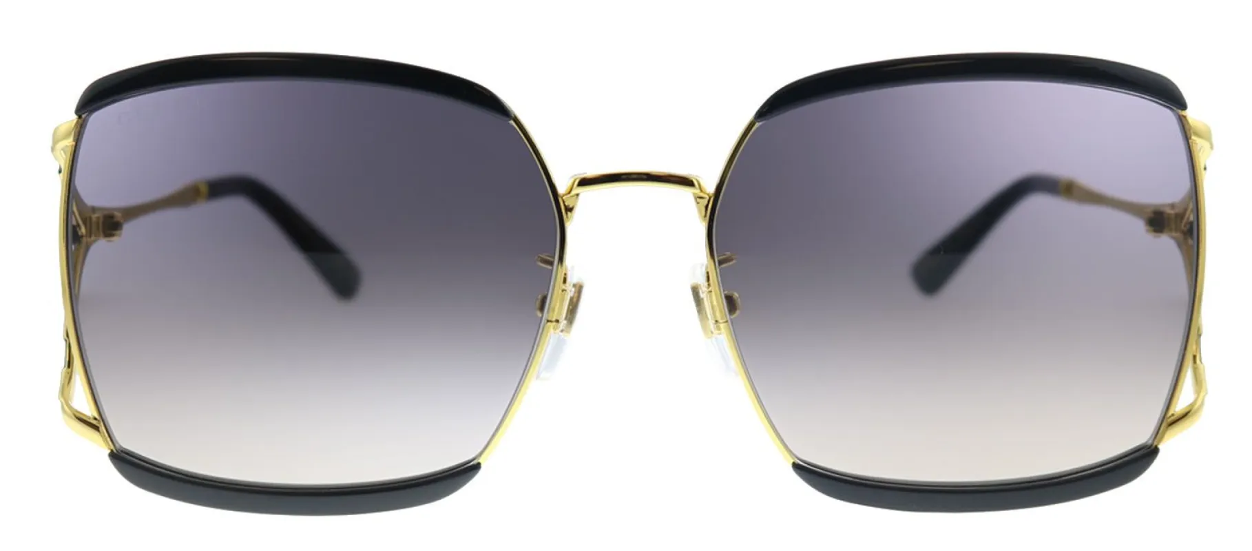 Gucci GG 0593SK 002 Oversized Metal Tortoise/ Havana Sunglasses with Brown Gradient Lens sold by Gaffos