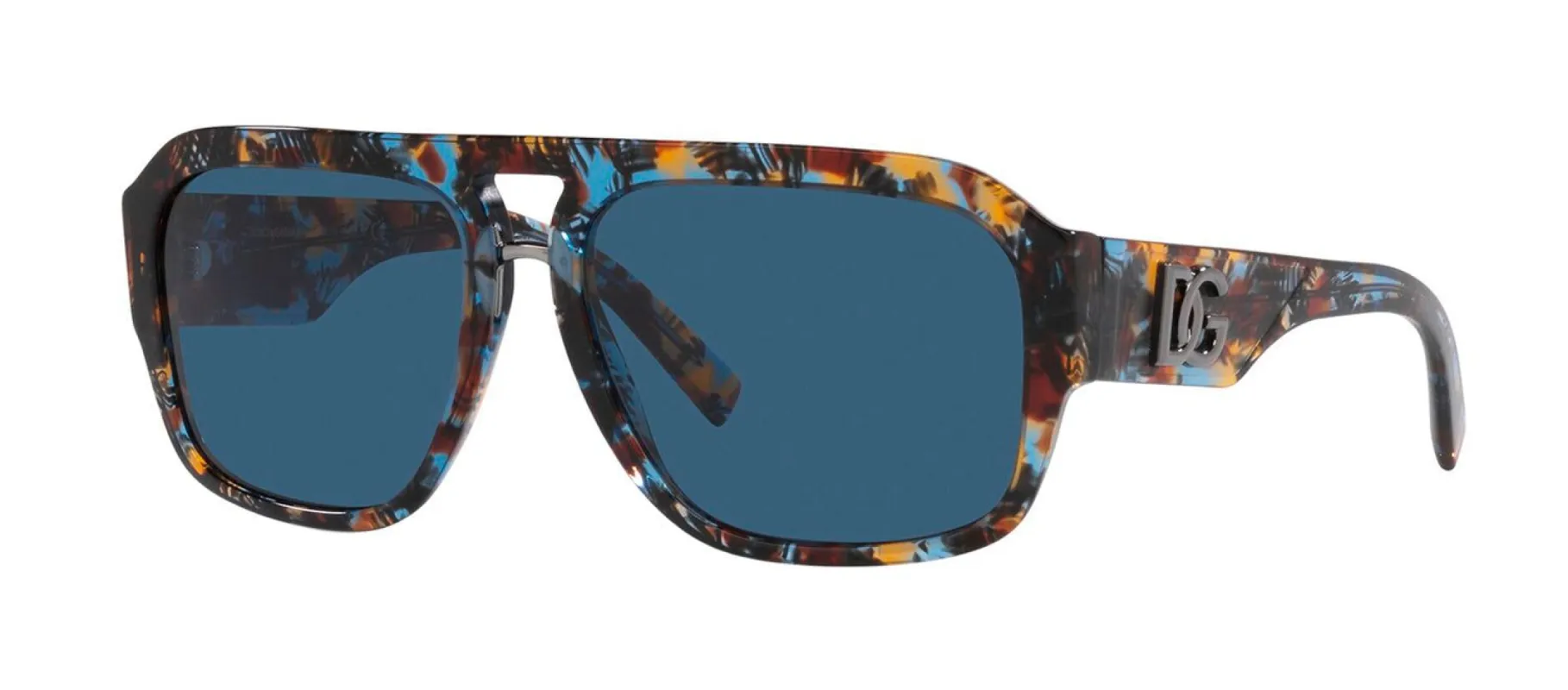 Dolce & Gabbana DG 4403F 335755 Aviator Plastic Blue Havana Sunglasses with Blue Lens sold by Gaffos