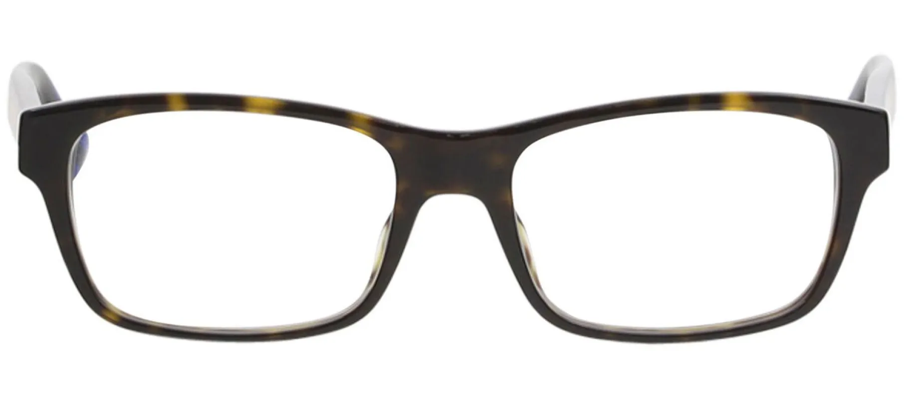 Gucci GG 0006O 007 Rectangle Acetate Havana Eyeglasses with Logo Stamped Demo Lenses sold by Gaffos
