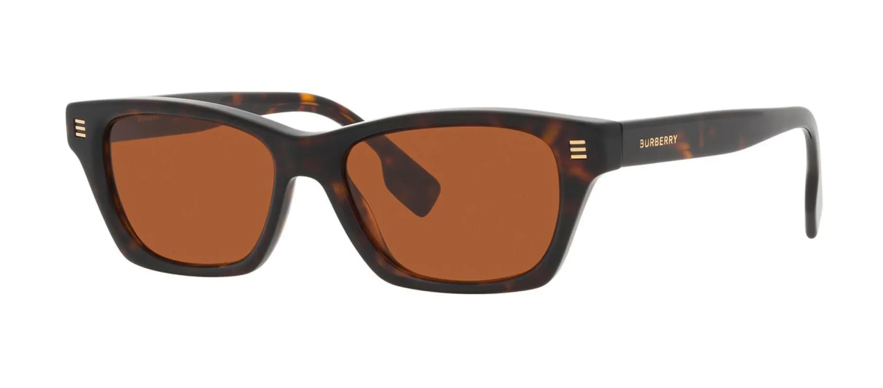 Burberry BE 4357F 300273 Rectangle Plastic Dark Havana Sunglasses with Dark Brown Lens sold by Gaffos