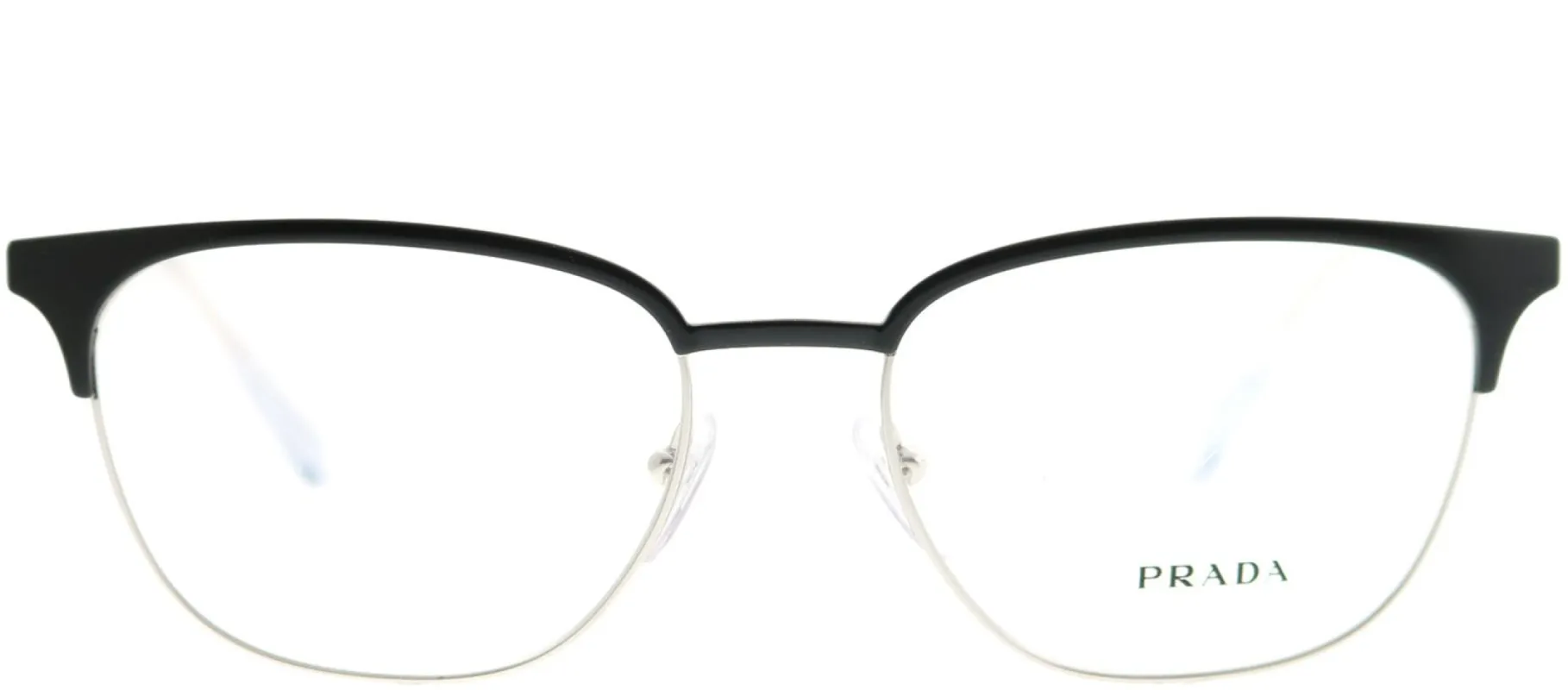 Prada PR 59UV 1BO1O1 Square Metal Black Eyeglasses with Demo Lens sold by Gaffos