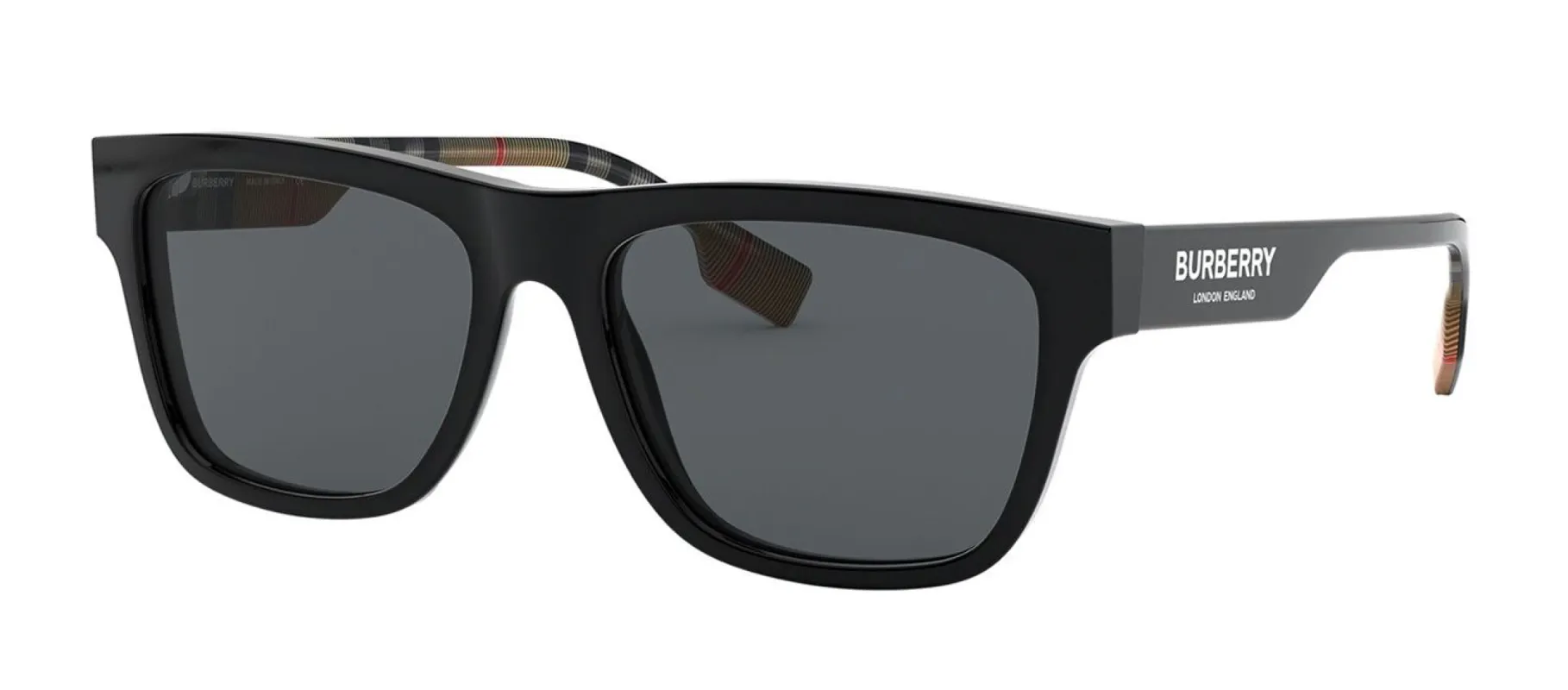 Burberry BE 4293F 377381 Square Plastic Black Sunglasses with Grey Lens sold by Gaffos