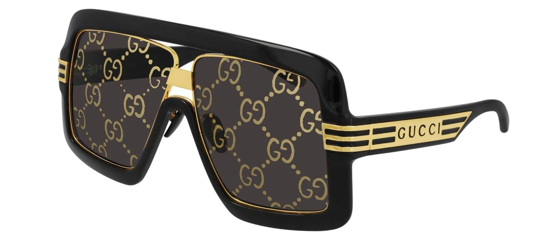 Gucci GG 0900S 001 Oversized Acetate Black Sunglasses with Grey Mirror Lens sold by Gaffos