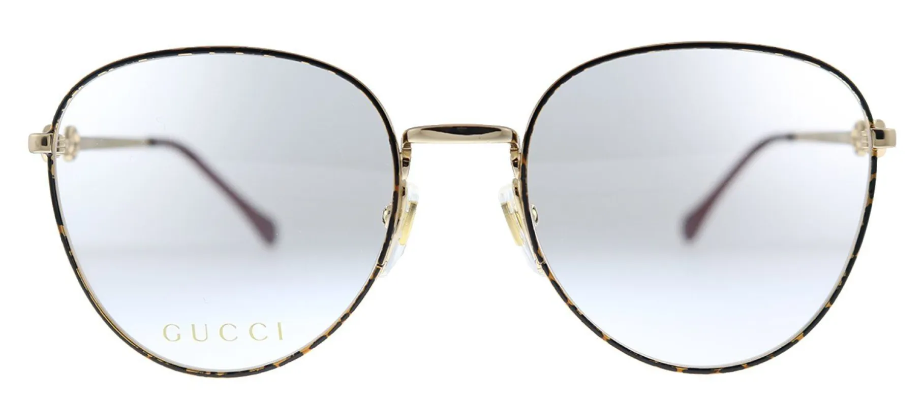 Gucci GG 0880O 002 Oversized Metal Havana Eyeglasses with Demo Lens sold by Gaffos