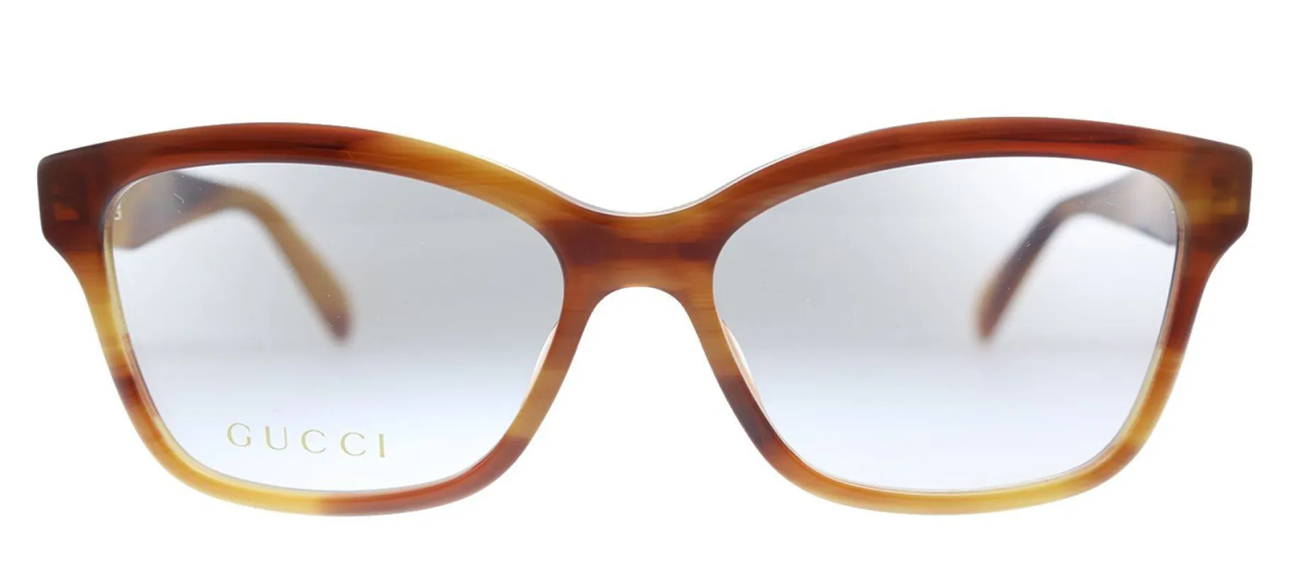 Gucci GG 0798O 003 Rectangle Acetate Havana Eyeglasses with Demo Lens sold by Gaffos