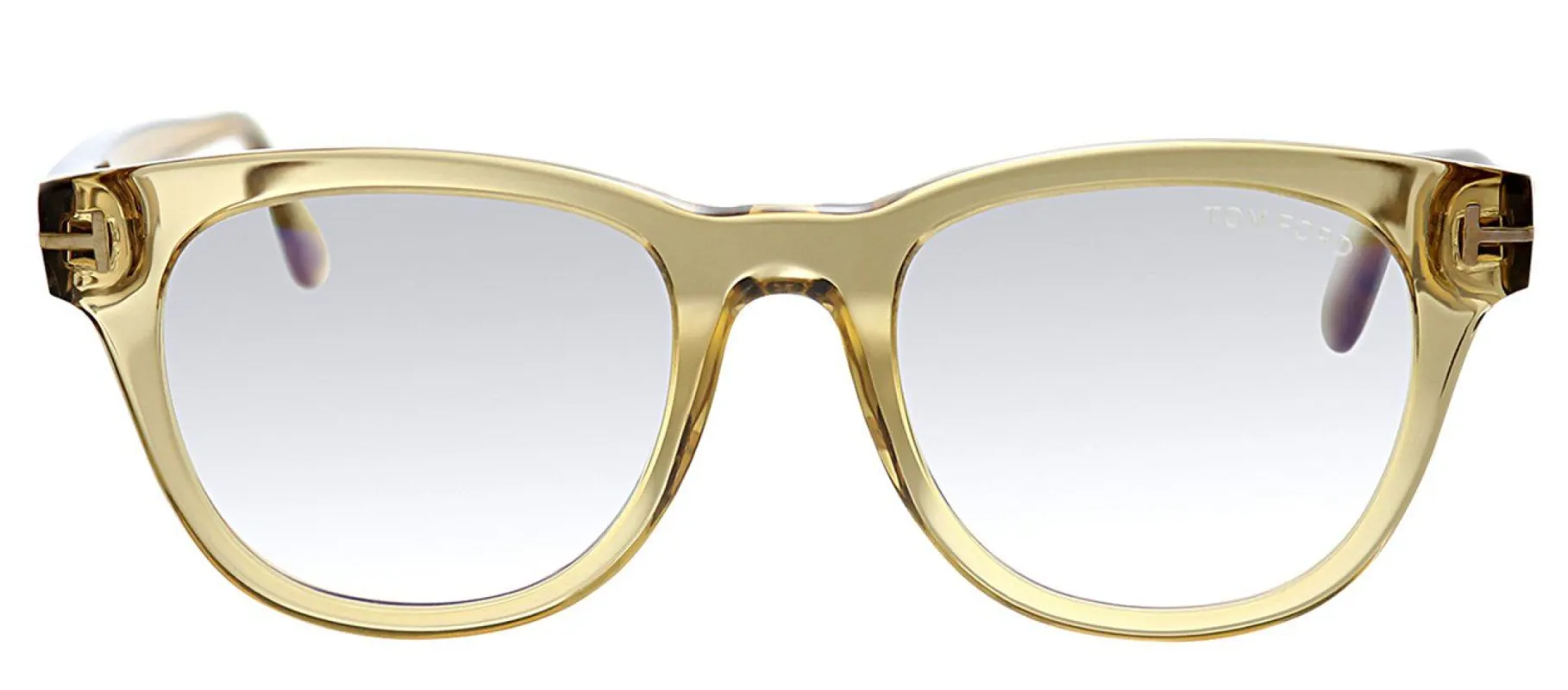 Tom Ford Blue Block FT 5560B 045 Square Plastic Brown Eyeglasses with Light Brown Plastic Frame And Temple sold by Gaffos