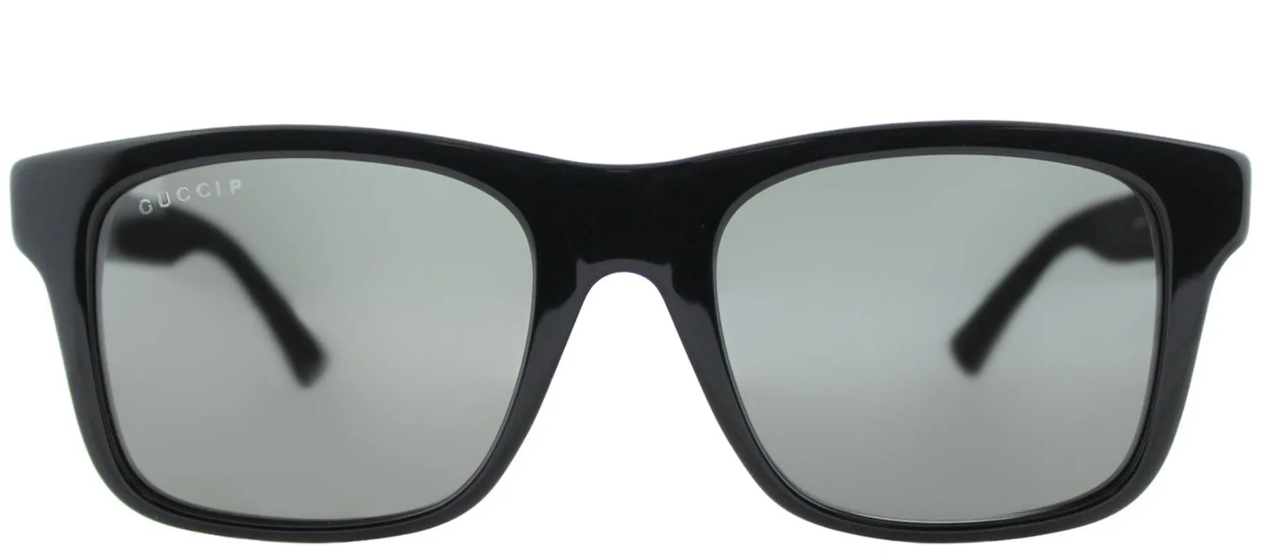 Gucci GG 0008S 002 Square Acetate Black Sunglasses with Grey Polarized Lens sold by Gaffos