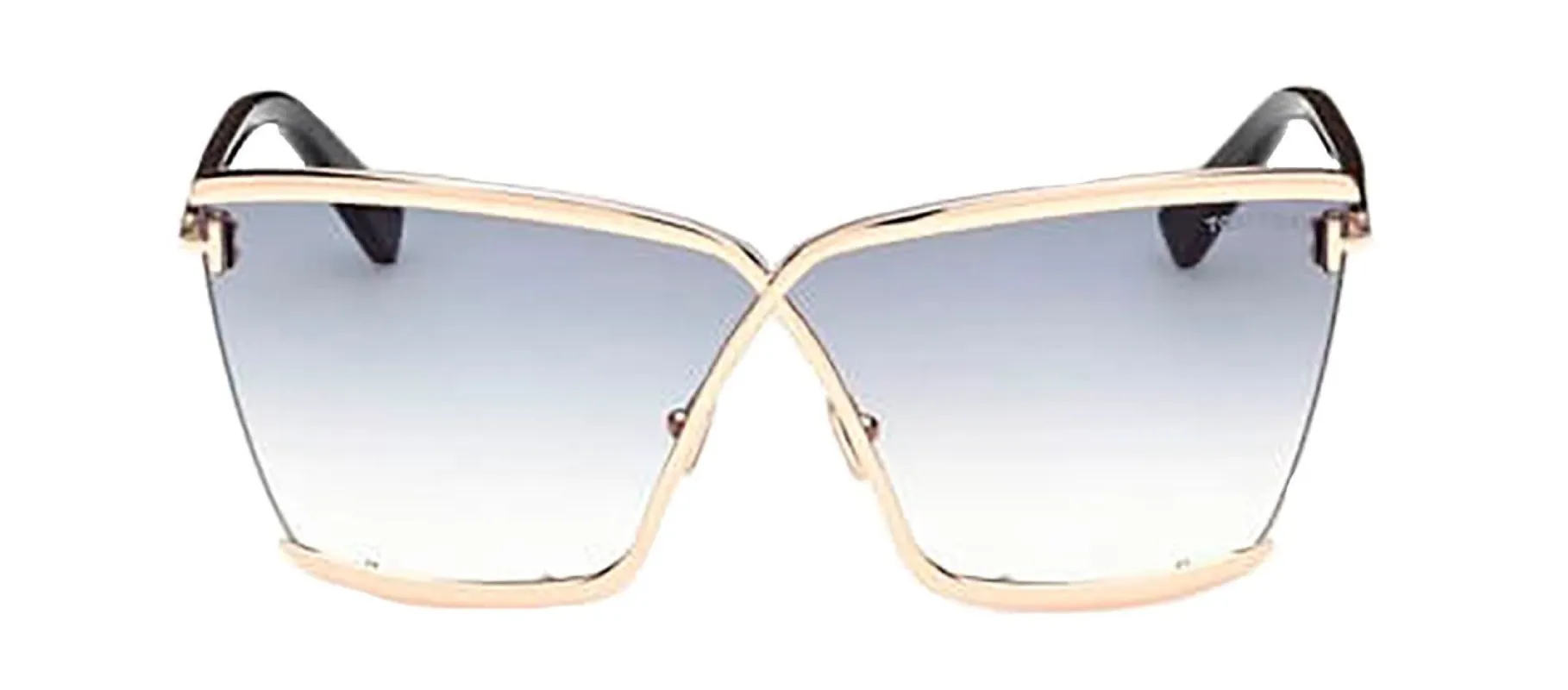 Tom Ford Elle-02 TF 936 28B Square Metal Gold Sunglasses with Brown Gradient Lens sold by Gaffos