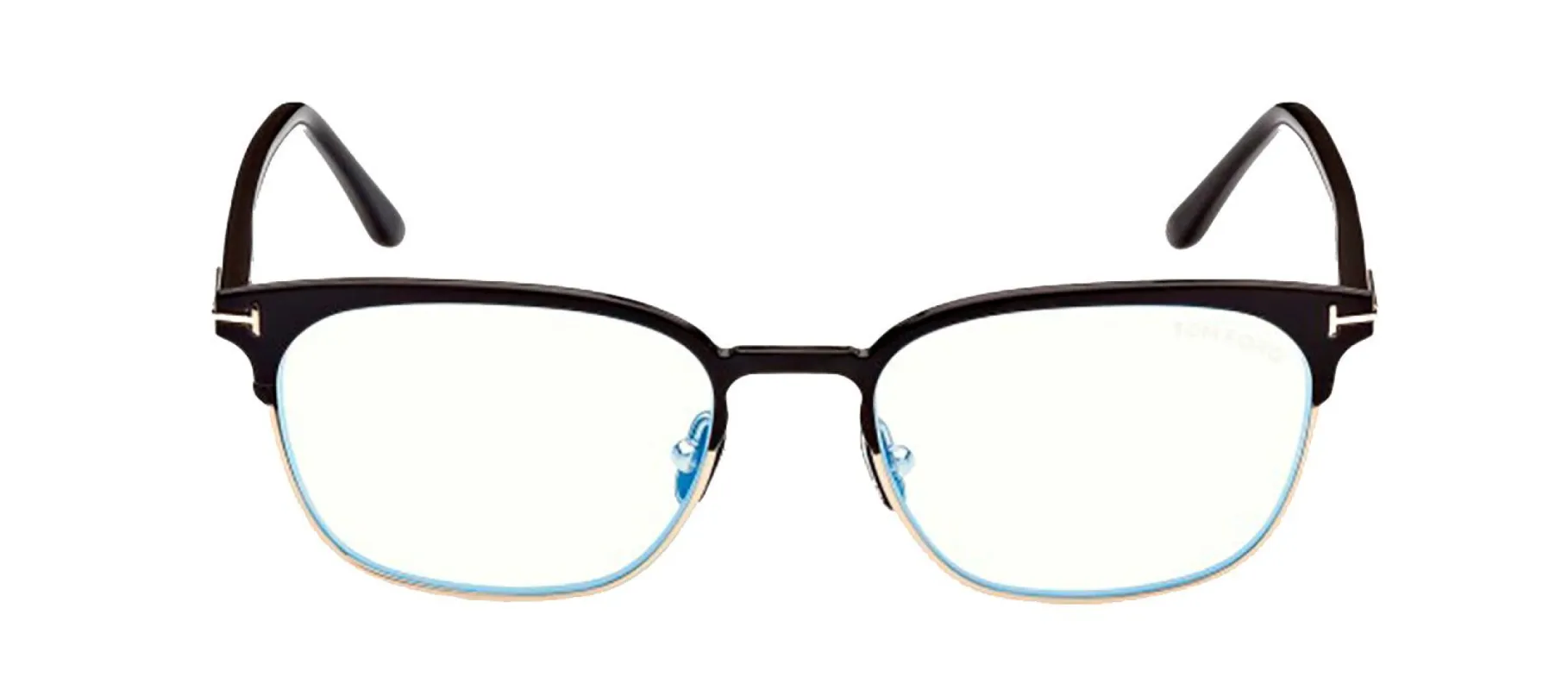 Tom Ford FT 5799-B 005 Square Metal Black Eyeglasses with Clear Lens sold by Gaffos