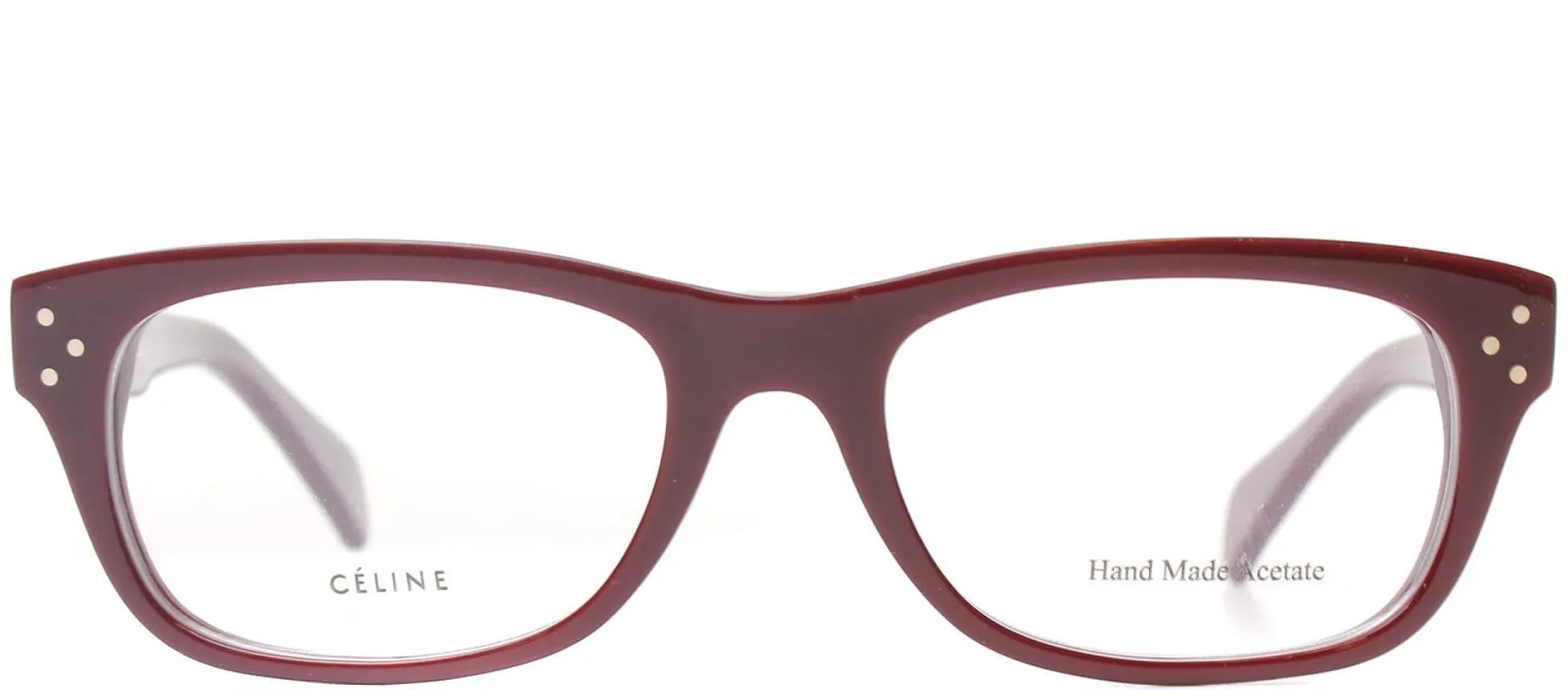 Celine CL 41323 LHF Rectangle Plastic Burgundy/ Red Eyeglasses with Demo Lens made by Celine