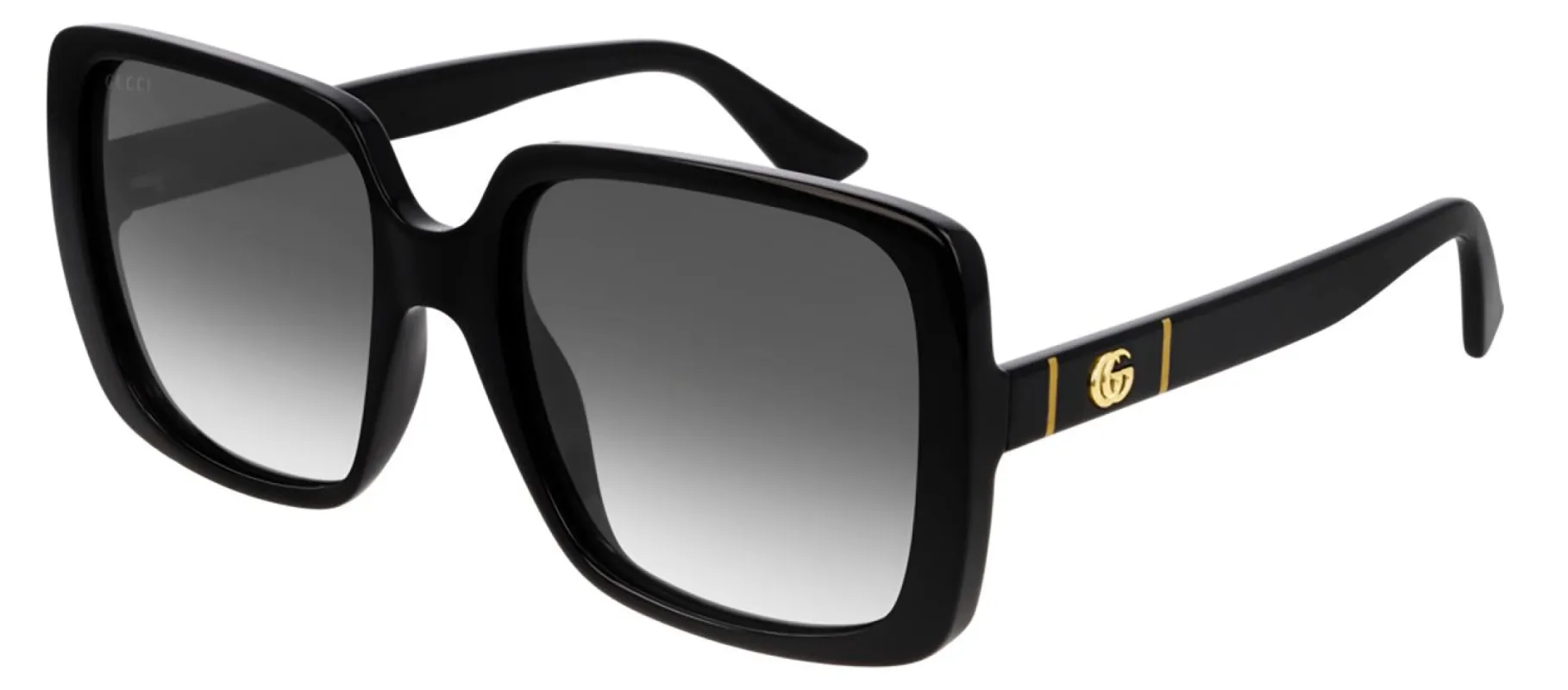 Gucci GG 0632S 001 Square Acetate Black Sunglasses with Grey Gradient Lens sold by Gaffos
