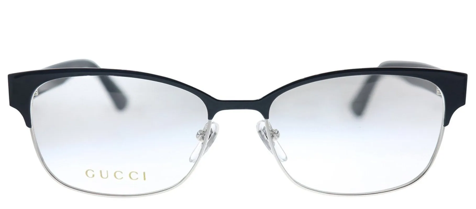 Gucci GG 0751O 004 Geometric Metal Black Eyeglasses with Demo Lens sold by Gaffos