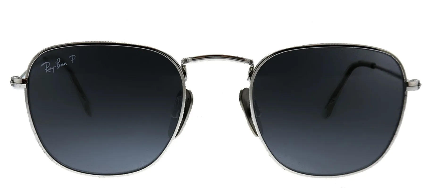 Ray-Ban BLAZE BOYFRIEND RB 8157 920948 Square Metal Silver Sunglasses with Black Polarized Lens sold by Gaffos