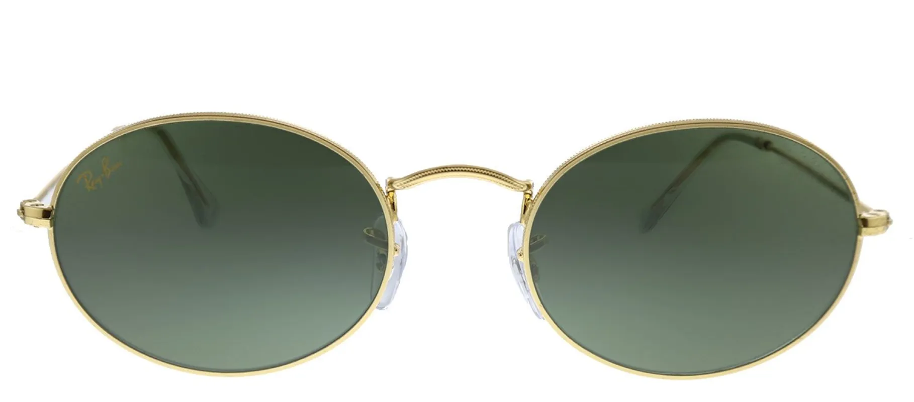 Ray-Ban RB 3547 919631 Oval Metal Gold Sunglasses with Green Lens sold by Gaffos